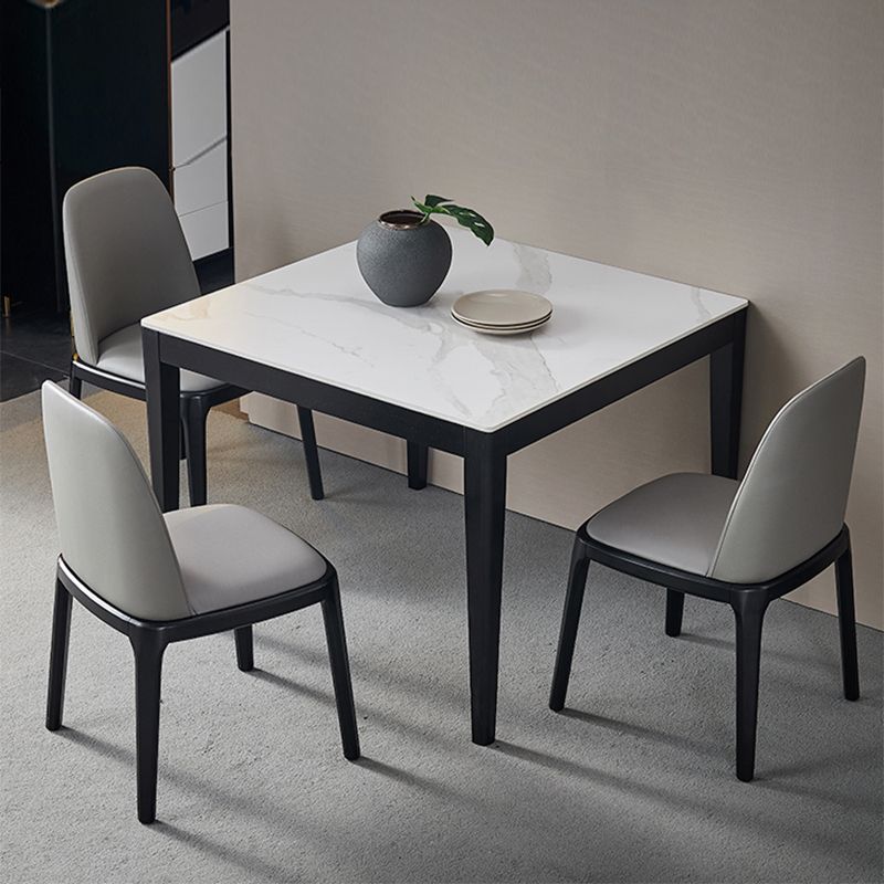 Industrial Sintered Stone Dining Table Solid Wood Dining Table for Dining Room