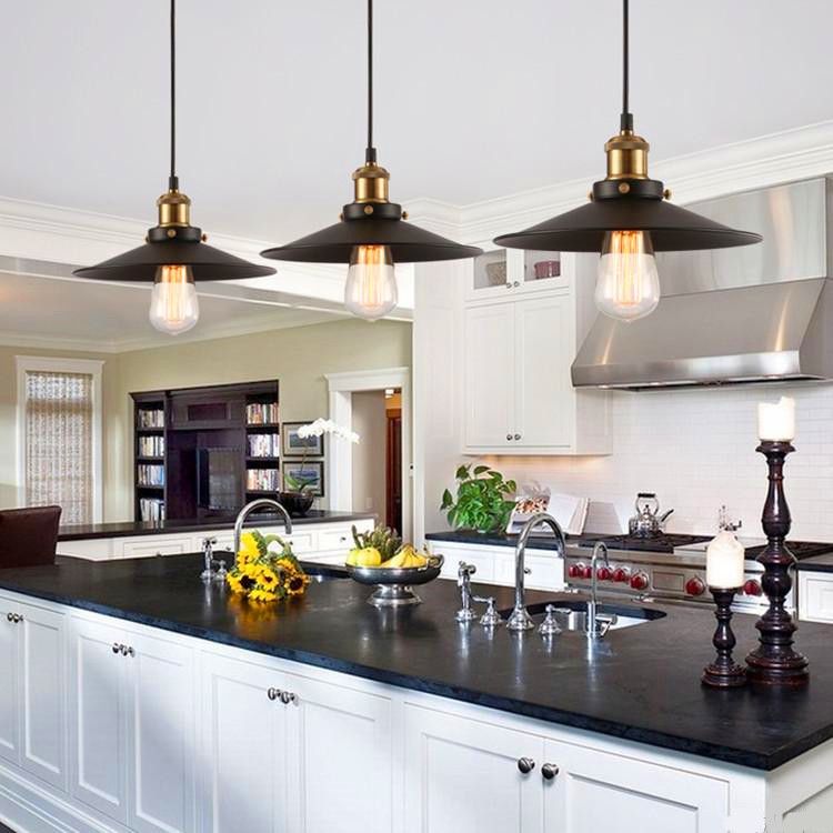 Metal Industrial Pendant Light 1-Light Cone Hanging Ceiling Light for Bar