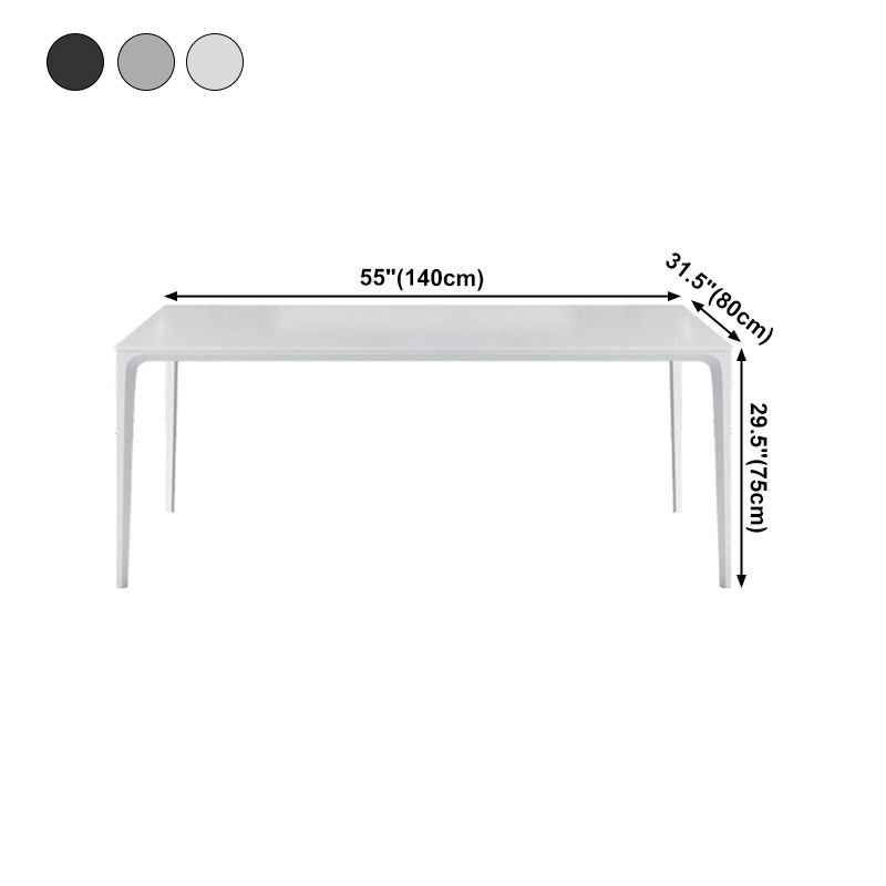 Mesa de comedor de piedra sinterizada estilo sencille de 4 patas mesa base para comedor