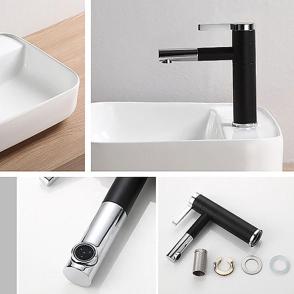 Glam Style Faucet Single Lever Handle Vessel Sink Faucet for Bathroom