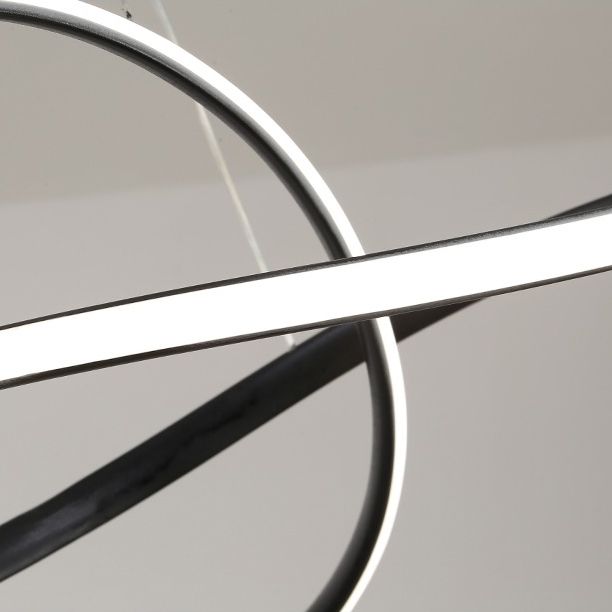 Modern karakteristiek LED Hangende lamp Acryl lineaire kroonluchter voor woonkamer