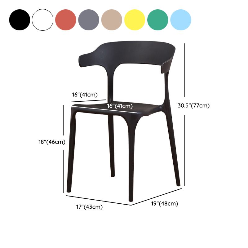 Nordic Armrest Stackable Acrylic Chair with Acrylic Legs for Dining Room