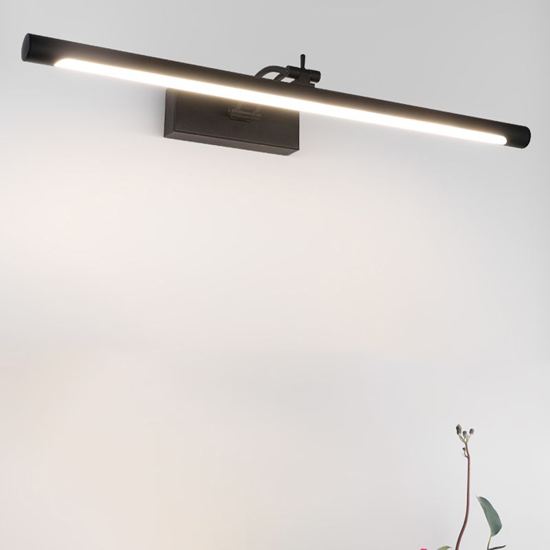 Metall lineare Schattenwandbeleuchtung moderner Spiegel 1-Licht-Wandmontage Leuchte in Schwarz