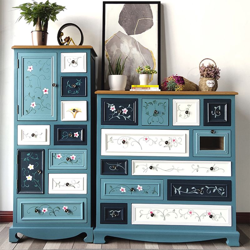 Coastal Birch Storage Chest Dresser Horizontal Storage Chest for Bedroom