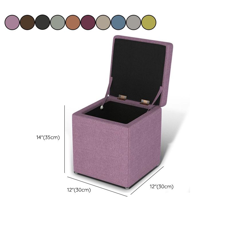 Solid Color Fabric Standard Stool Modern Style Simple Household Footstool