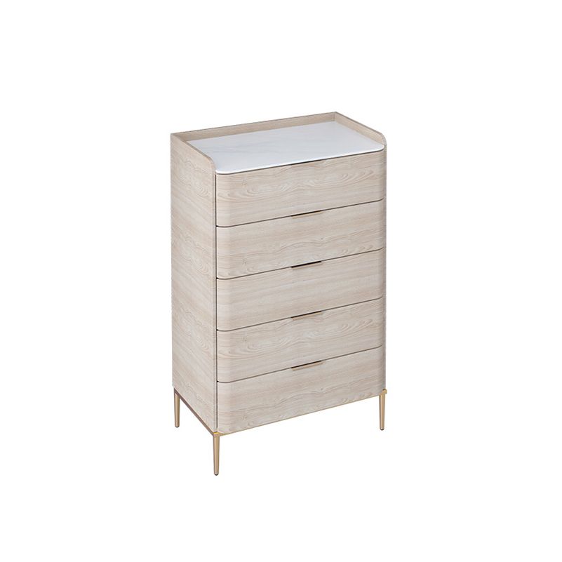 Glam Stone Storage Chest Bedroom 15.7" Wide Vertical Chest with Drawers
