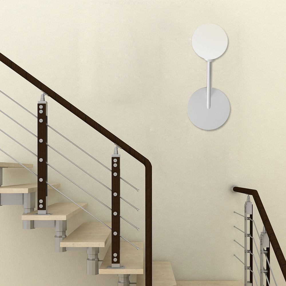 Fored Glass Ball Shade Wall SCONCE Licht Minimalistisch 1 kop wandlamp in Witte afwerking voor slaapkamer