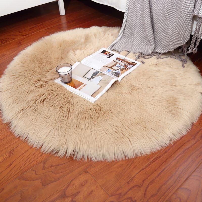 Pink Bedroom Area Rug Plush Orlon Area Carpet Solid Color Easy Care Rug