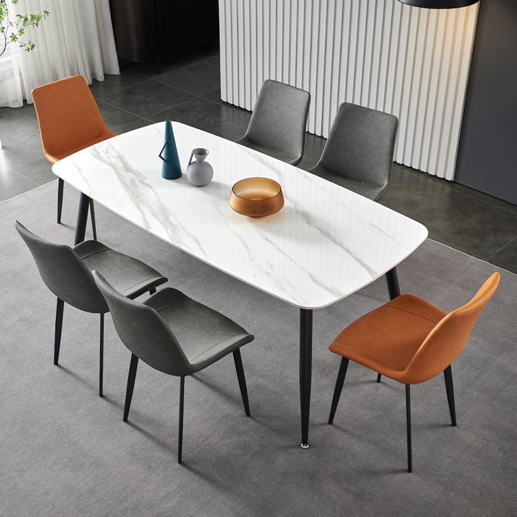Industrial Style Metal Chairs Set Solid Back Side Kitchen Dining Room Chair