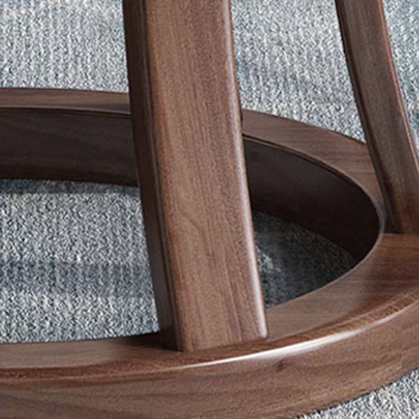 Round Table Solid Wood Table with Turntable for Home and Kitchen