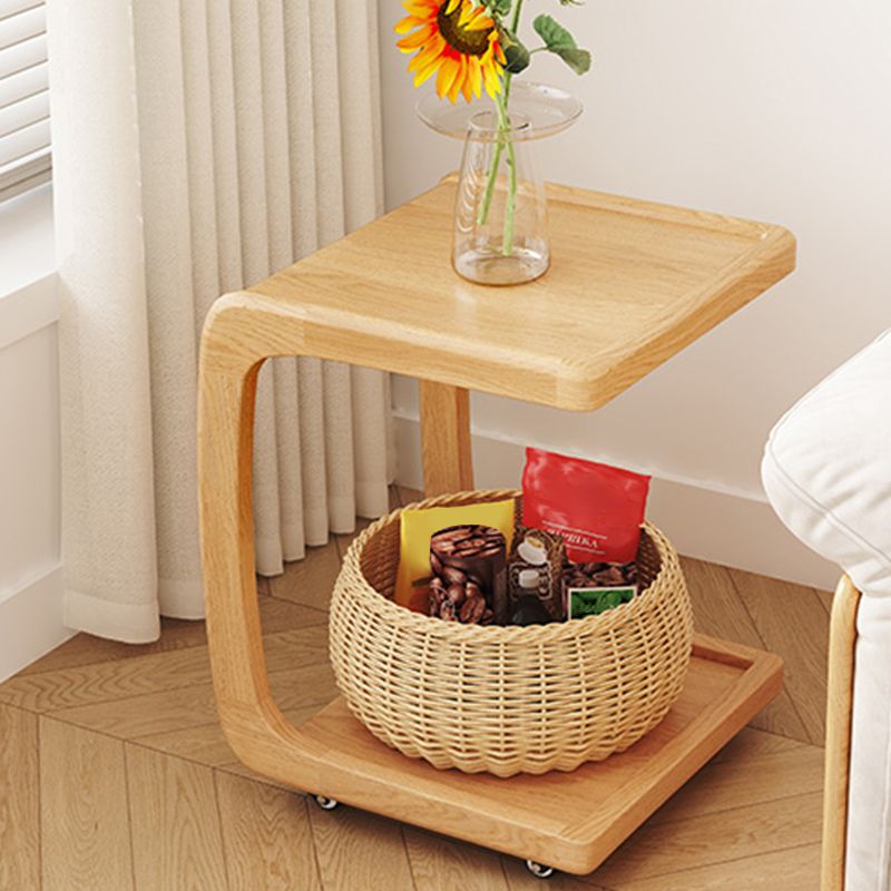Tropical Coffee Table Solid Wood Coffee Cocktail Table with Storage