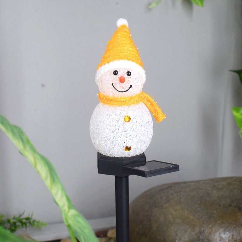 Snowman Shape Courtyard Solar Ground Lighting Plastic Contemporary LED Landscape Light