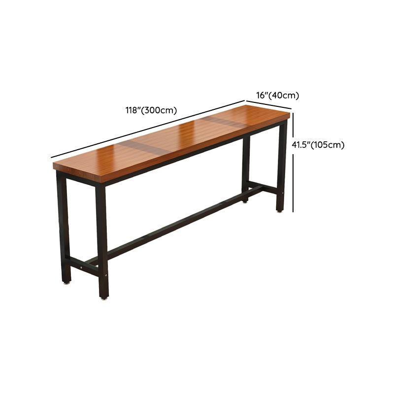 Industrial Bar Table Rectangle Wood Bar Table for Dining Room