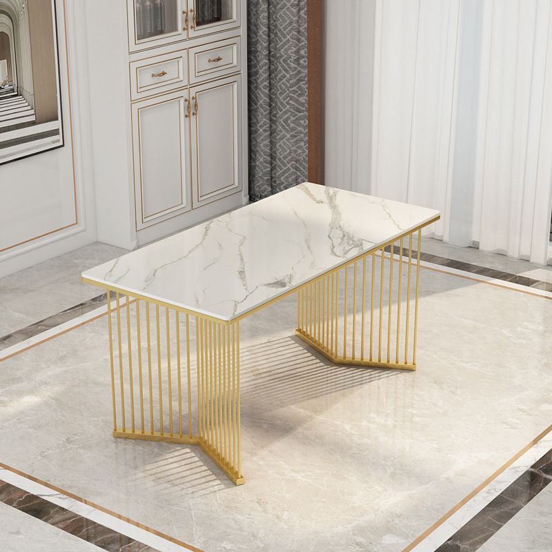 Contemporary Sintered Stone Dining Table Rectangle Dining Table for Home Use