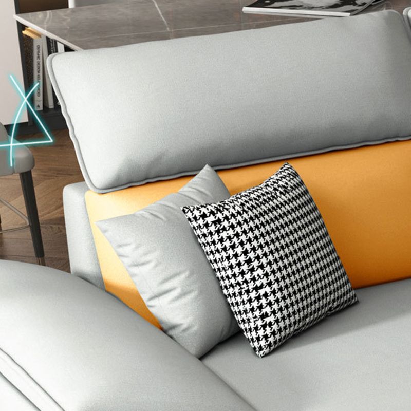 Pillow Top Arms Stain-Resistant Soft Modular Sectionals with Reversible Chaise