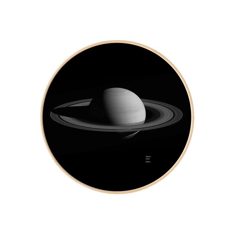 Dark Space Planet Canvas Print Textured Science Fiction Boys Bedroom Wall Art Decor