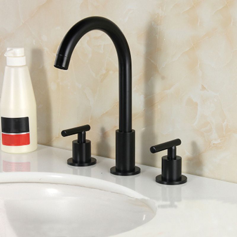 High-Arc Vanity Sink Faucet Light Luxury Vessel Faucet 3-hole Faucet