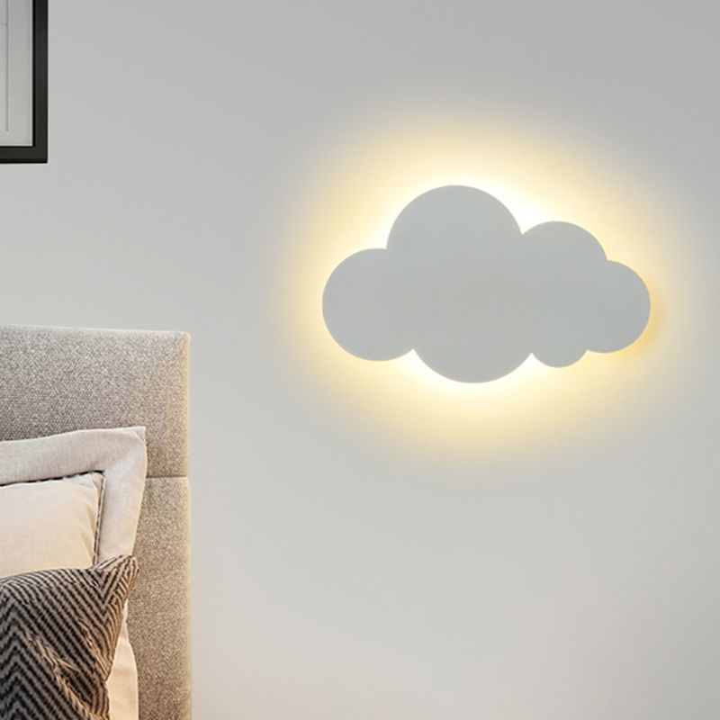 Modernist Wall Sconce Cloud Wall Light Fixture in White for Bedroom