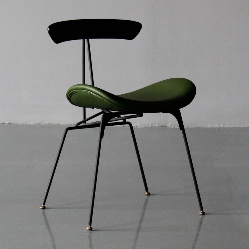 Ensembles de chaises latérales à dossier ouvert de chaise de salles à manger de cuisine en métal contemporain