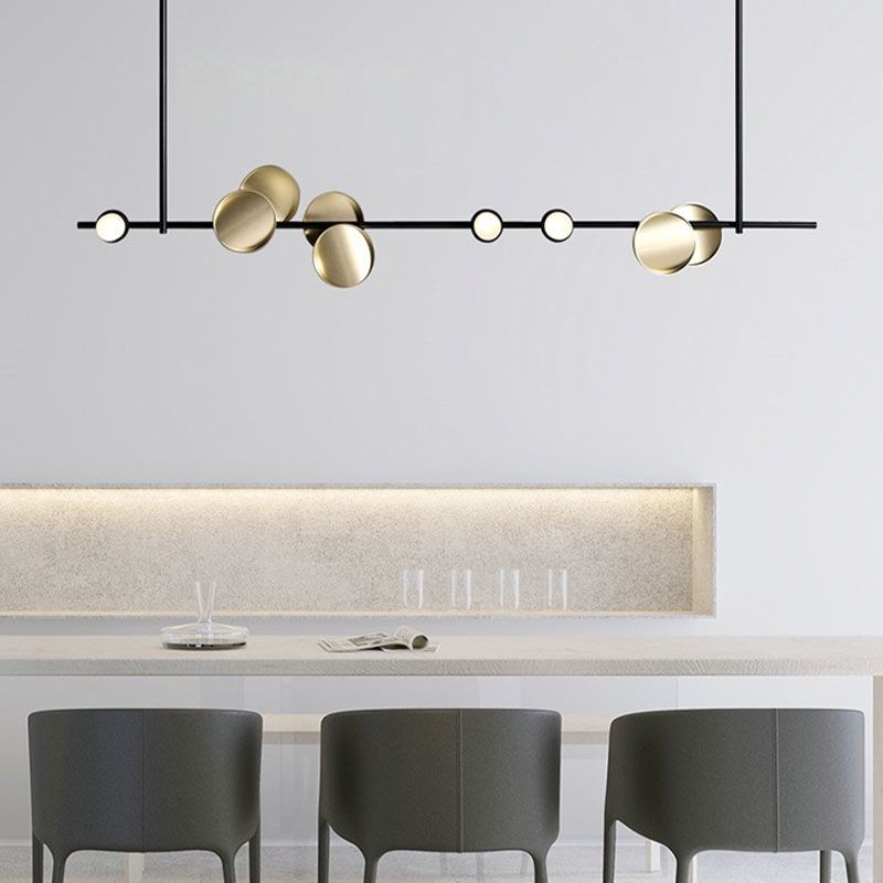 Postmodern Style LED Island Lamp Metal Dining Room Suspension Light Fixture