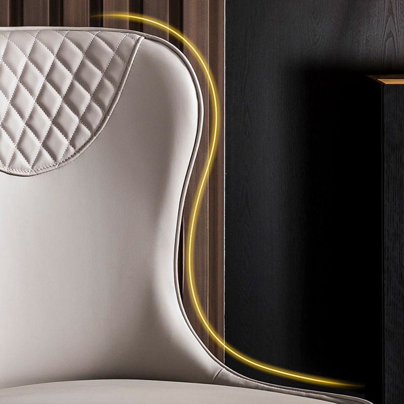 Sillas de comedor de cuero de PU de estilo contemporáneo Silla con respaldo tapizado para cocina