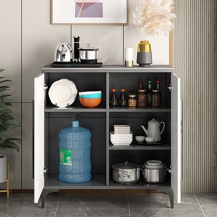 Stone Kitchen Sideboard Cabinet Modern Server Cabinet with Storage