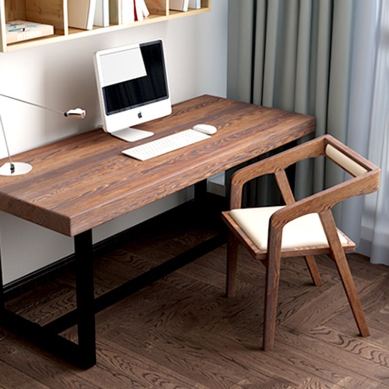 Silla contemporánea con brazo de comedor, silla lateral con patas de madera para cocina