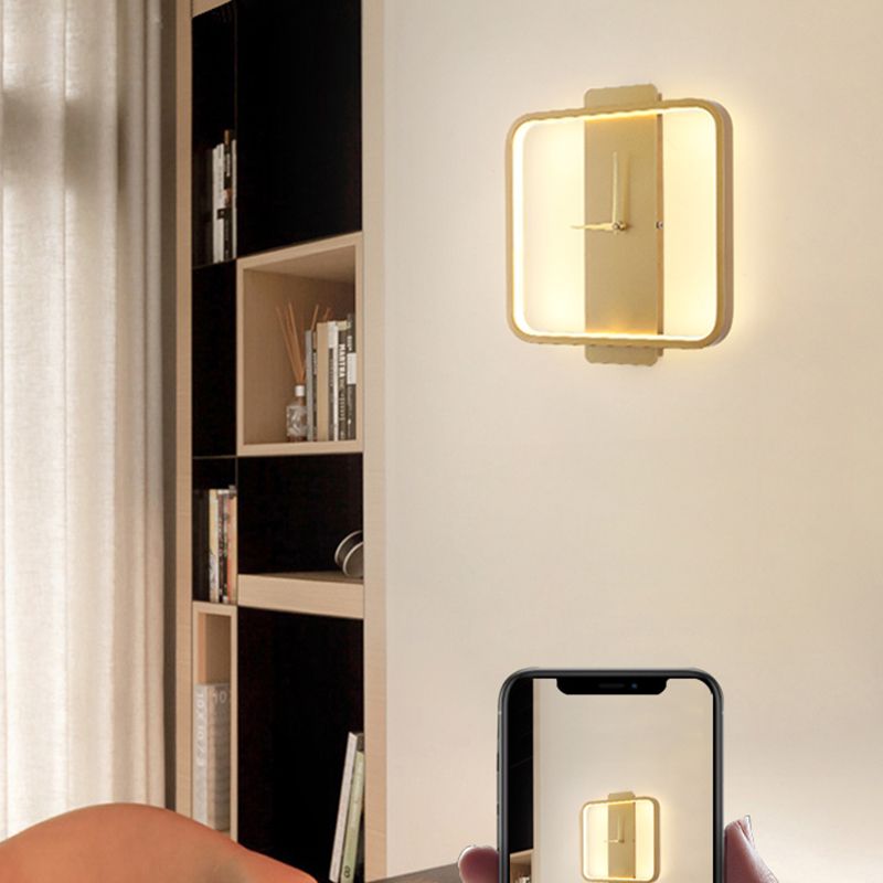 1-Light Geometric Wall Lighting Ideas Modern Style Metal LED Wall Lamp