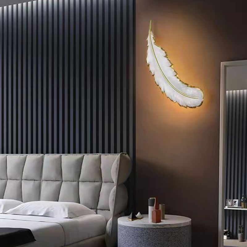 Modern Wall Lamp Household Feather Wall Mount Lighting for Sitting Room