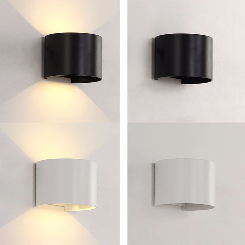 Moderne kreative LED -Wandlampenmeinung Schmiedeeisen geometrische Wandleuchten für Außenräume