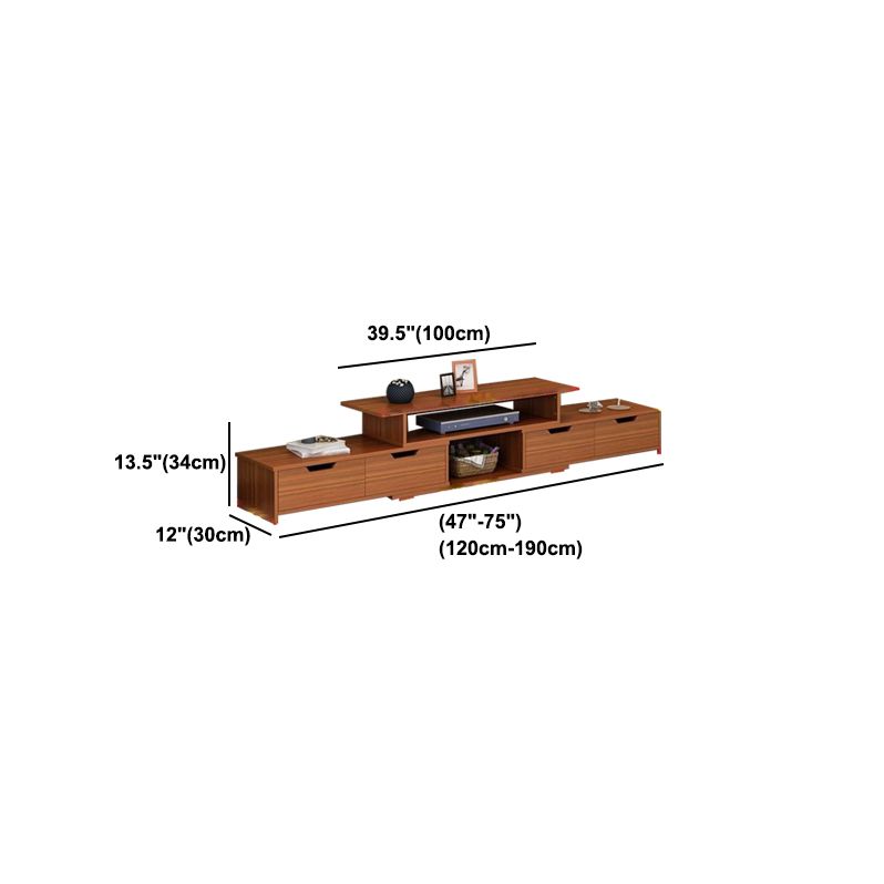 Scandinavian TV Media Stand Engineered Wood TV Stand Console