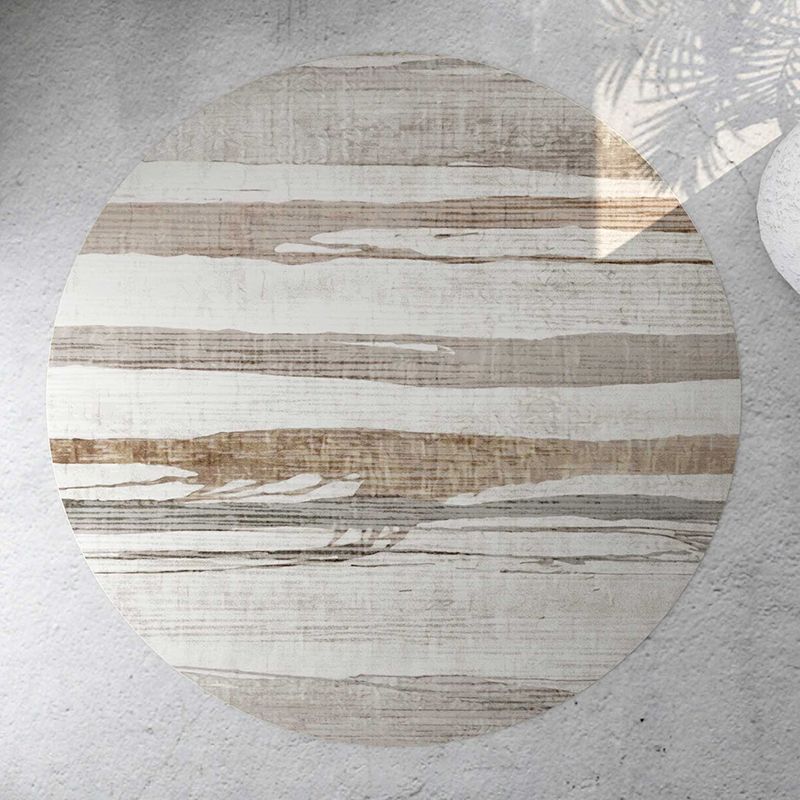 Light Yellow Rug Polyester Graphic Rug Non-Slip Backing Rug for Living Room