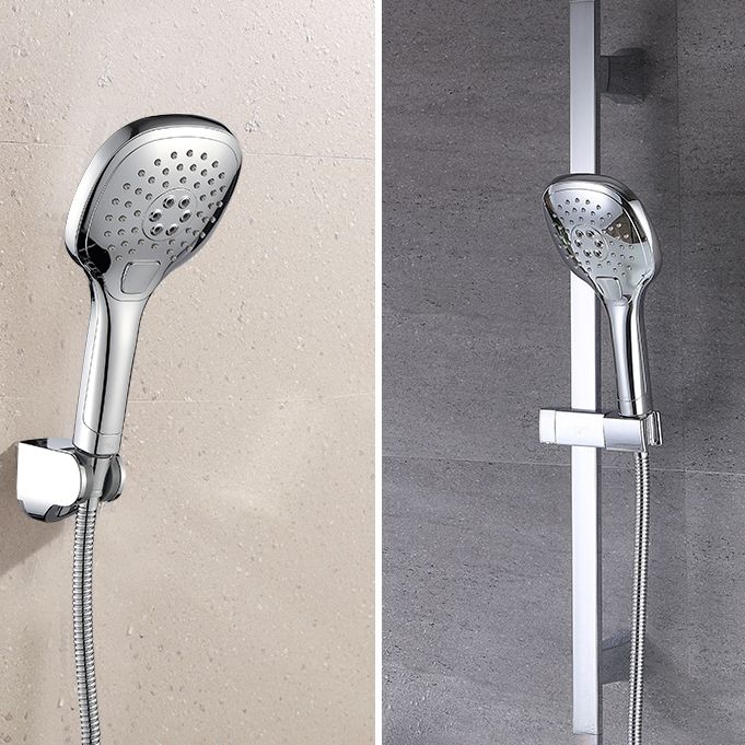 Wall Mounted Bath Faucet Trim Chrome Polished Swivel Spout with Handshower