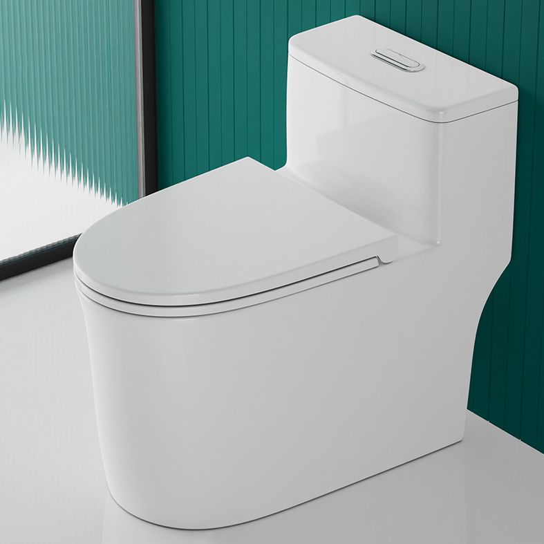 Traditional One Piece Toilet Floor Mounted White Toilet Bowl for Washroom