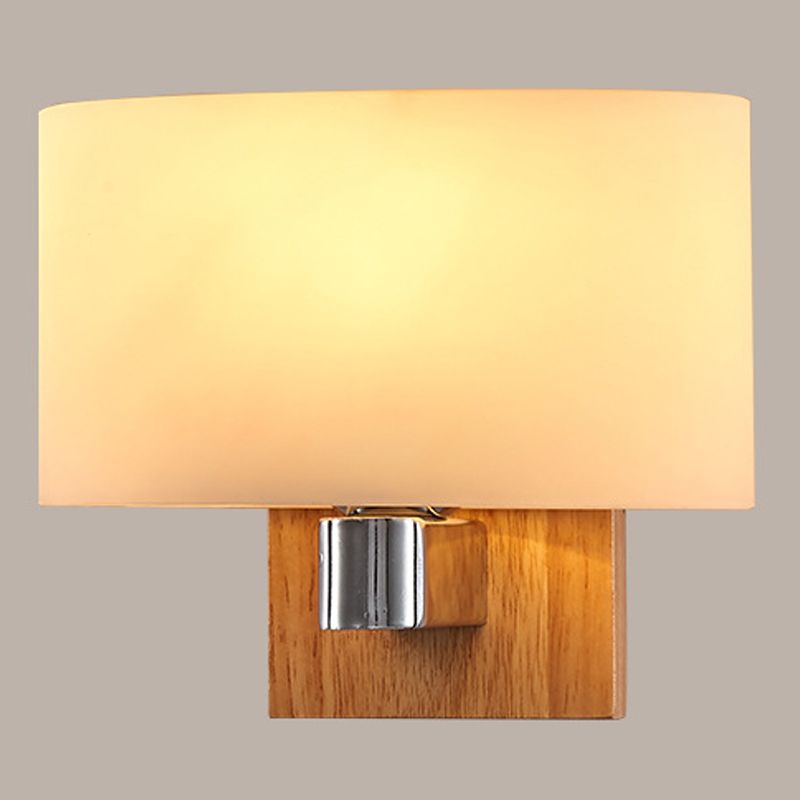 Modern Style Geometric Wall Light Sconces Wood 1 Light Wall Lighting Ideas