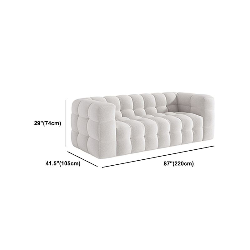 Wool Tuxedo Arm Sofa Contemporary Standard Sofa with Biscuit Back