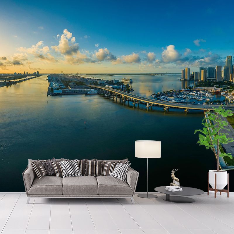 Cityscapes Pattern Mildew Wall Mural Photography Horizontalt for Living Room