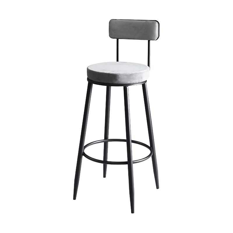 Indoor Round Counter Stool Industrial Upholstered Counter Height Stool