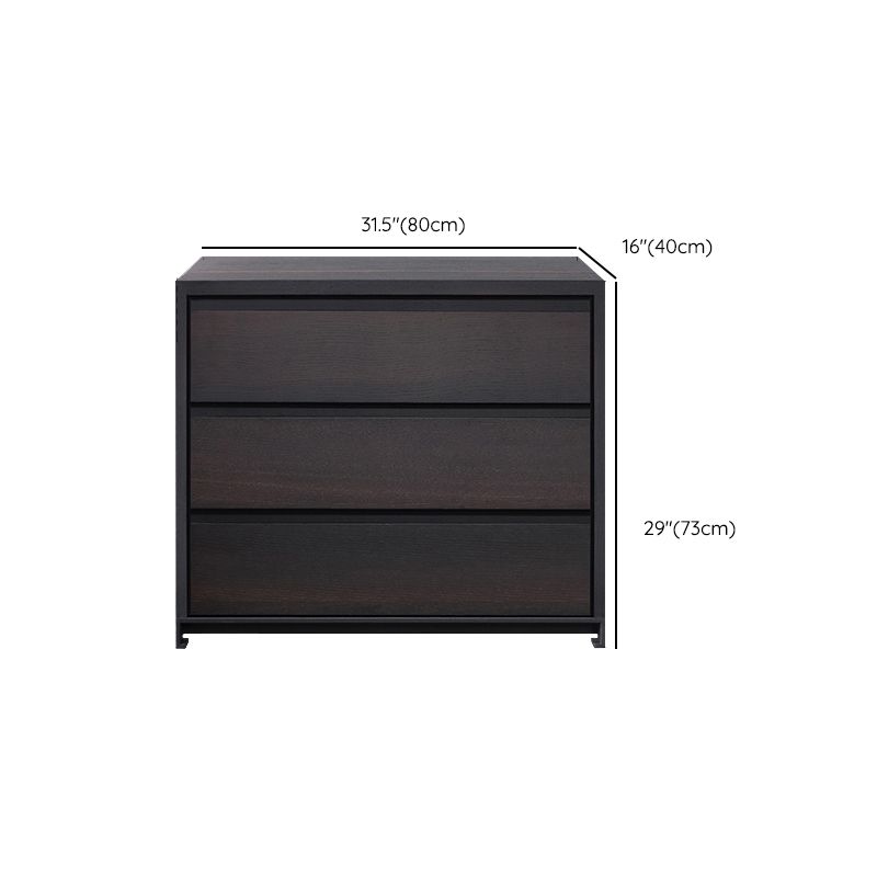 Black Storage Chest Dresser Wooden Storage Chest with Drawers