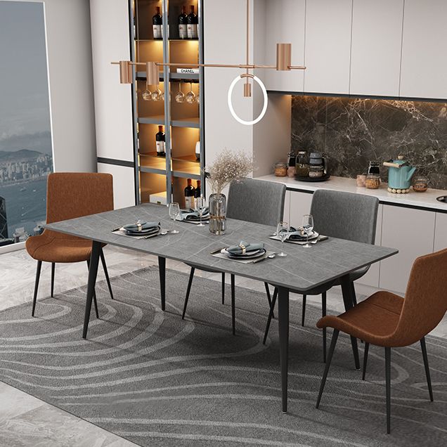 Gesinterde stenen driekleurige eettafel moderne stijl 4 poten tafel voor eetkamer