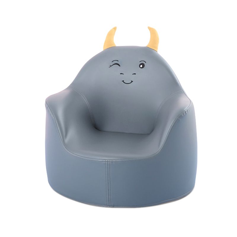 19.69"L x 19.69"W x 17.72"H Modern PU Camel Back Barrel Chair for Living Room