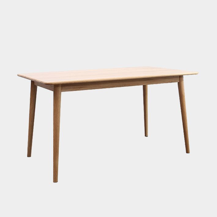 Contemporary Style Dining Table with Fixed Solid Wood Dining Table and Chairs for Home Use