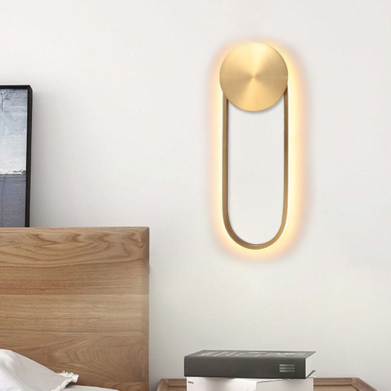 Geometric Line Design Minimalism LED Wall Lamp Post-modern Style Metal U-Shaped Sconce Lights