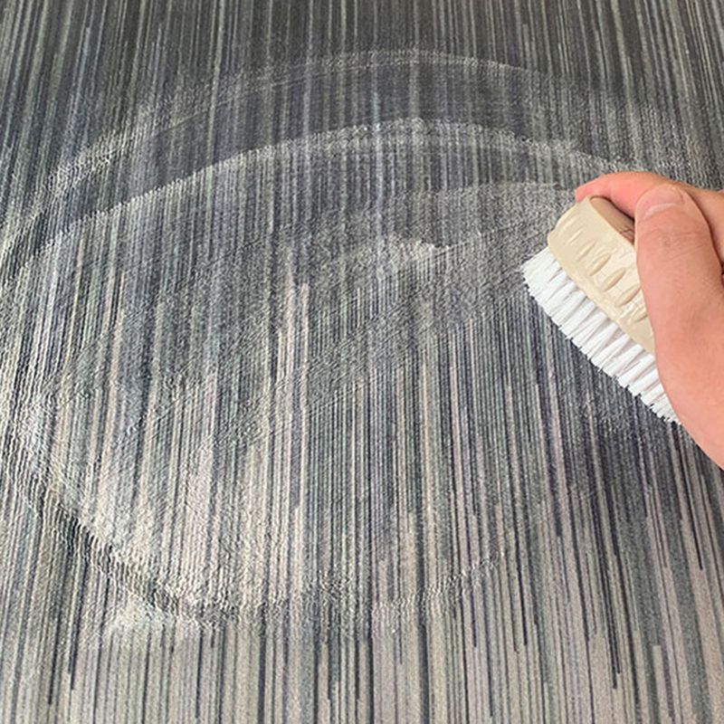 Light Gray Casual Area Rug Polyester Graphic Rug Non-Slip Backing Rug for Living Room