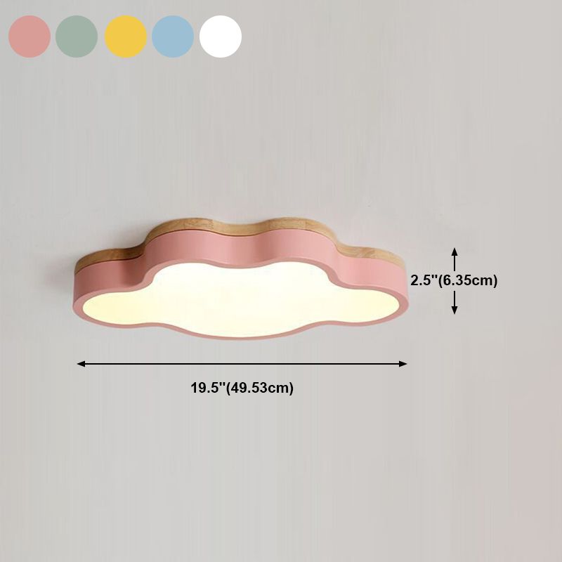Cloud Flushmount Ceiling Lamp Nordic Style LED Flush Mount Lighting for Bedroom