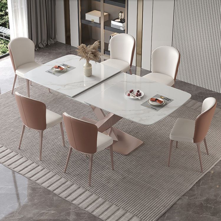 Glam Style Sintered Stone Dining Set 1/4/5/7 Pieces Dining Set for Dining Areas