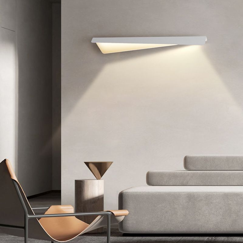 Metal 1 - Light LED Bath Fixture in White Unique Contemporary Bathroom Vanity Lighting