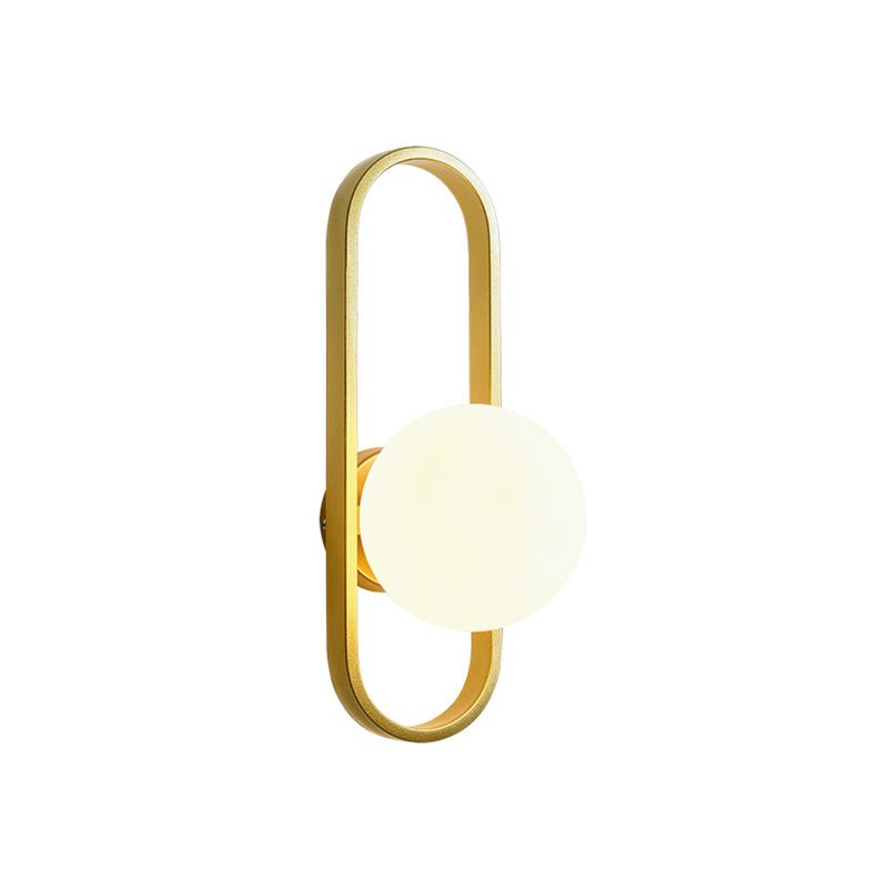 Industrial Style Ball Shape Wall Sconce Glass 1 Light Sconces for Corridor