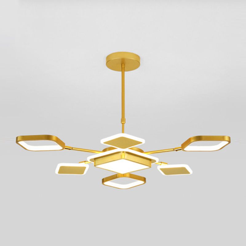 Sputnik Living Room Pendant Chandelier Metal LED Modern Hanging Chandelier