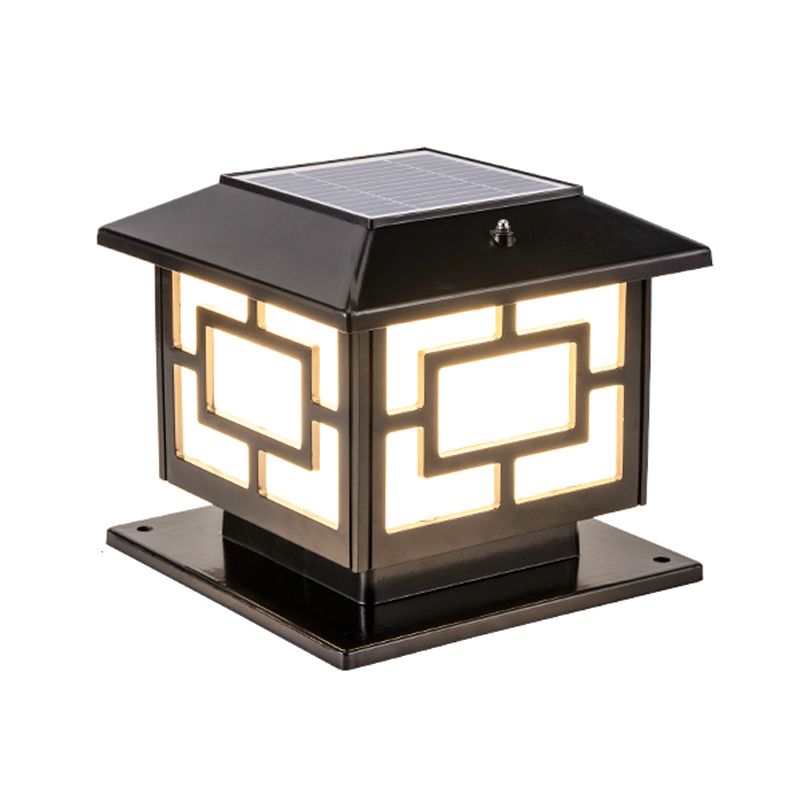 Modern LED Pillar Light Household Solar Lighting Fixture for Garden